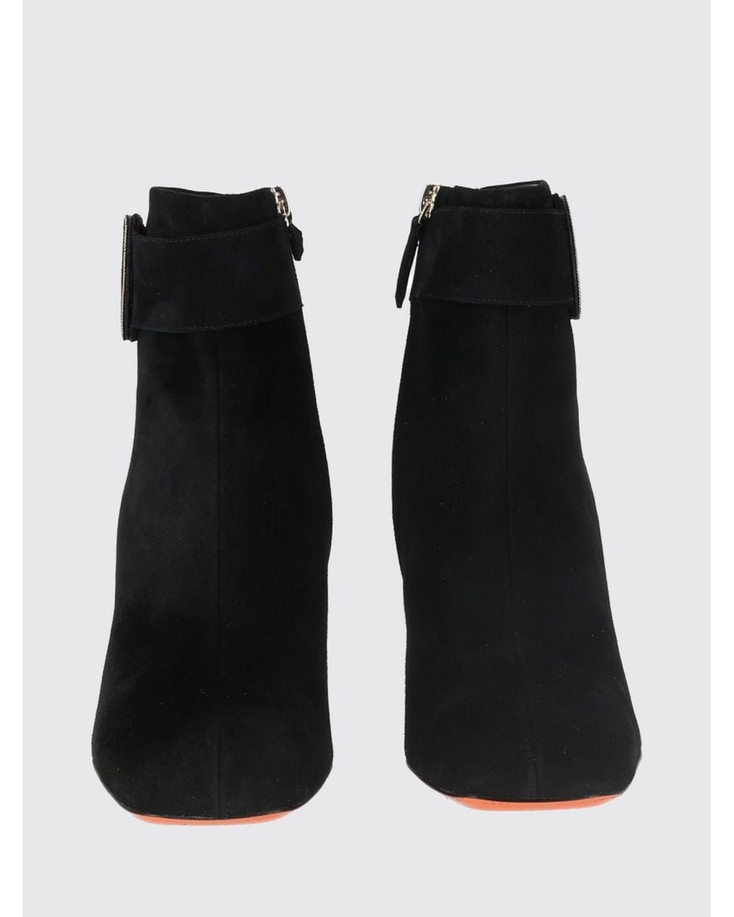 Santoni Black Ankle Boots