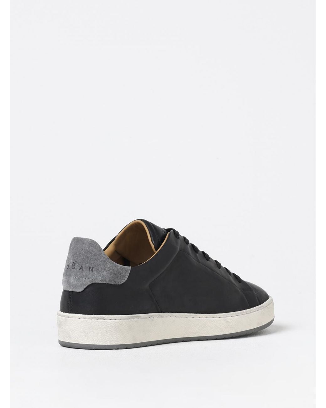 Hogan Black Hogan Leather Sneakers for men