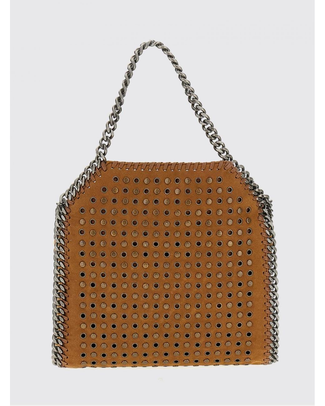 Stella McCartney Brown Falabella Small Alter Mat Handbag With Chain Trims