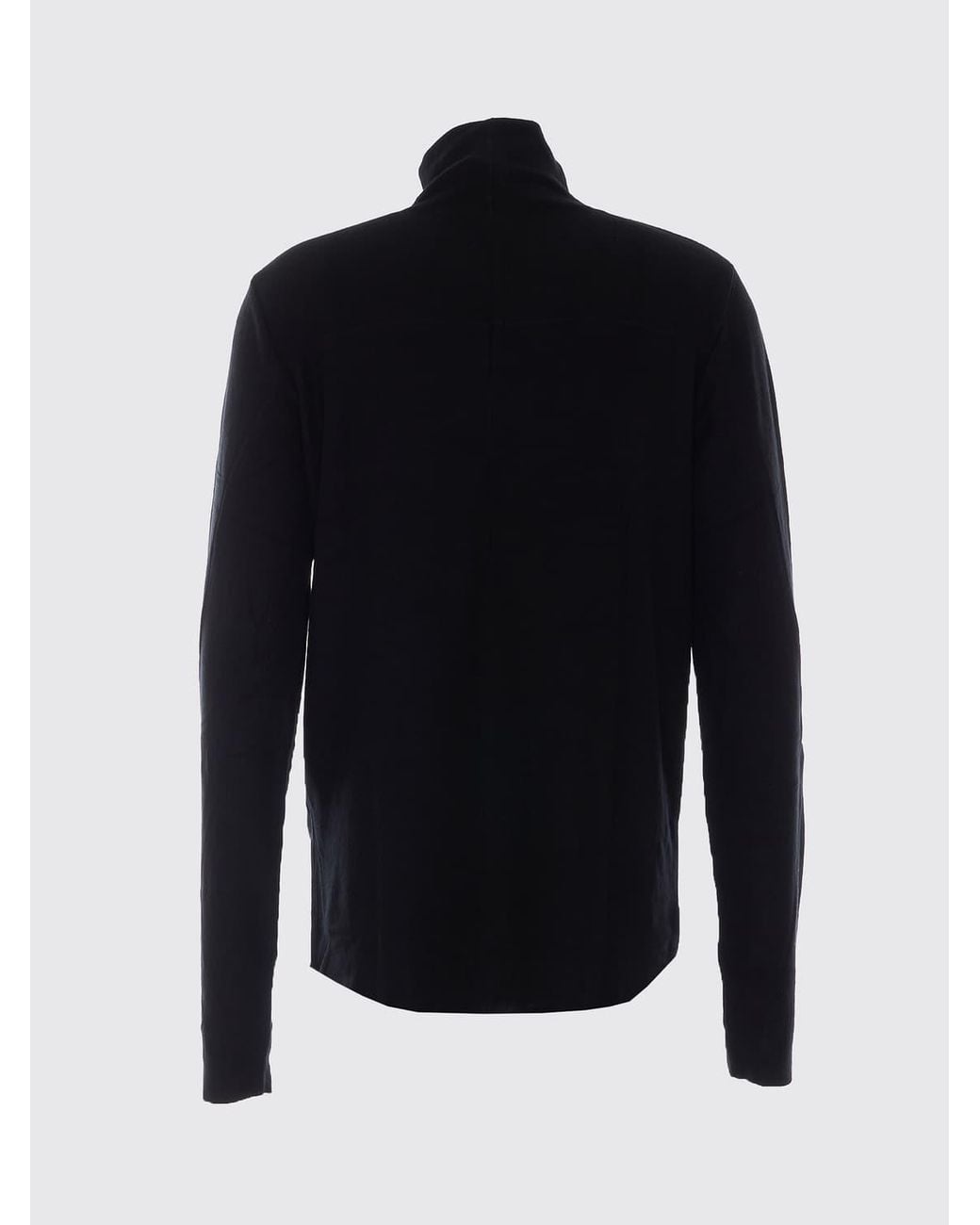 Thom Krom Blue Viscose Roll Neck Jumper With Ribbed Trims for men
