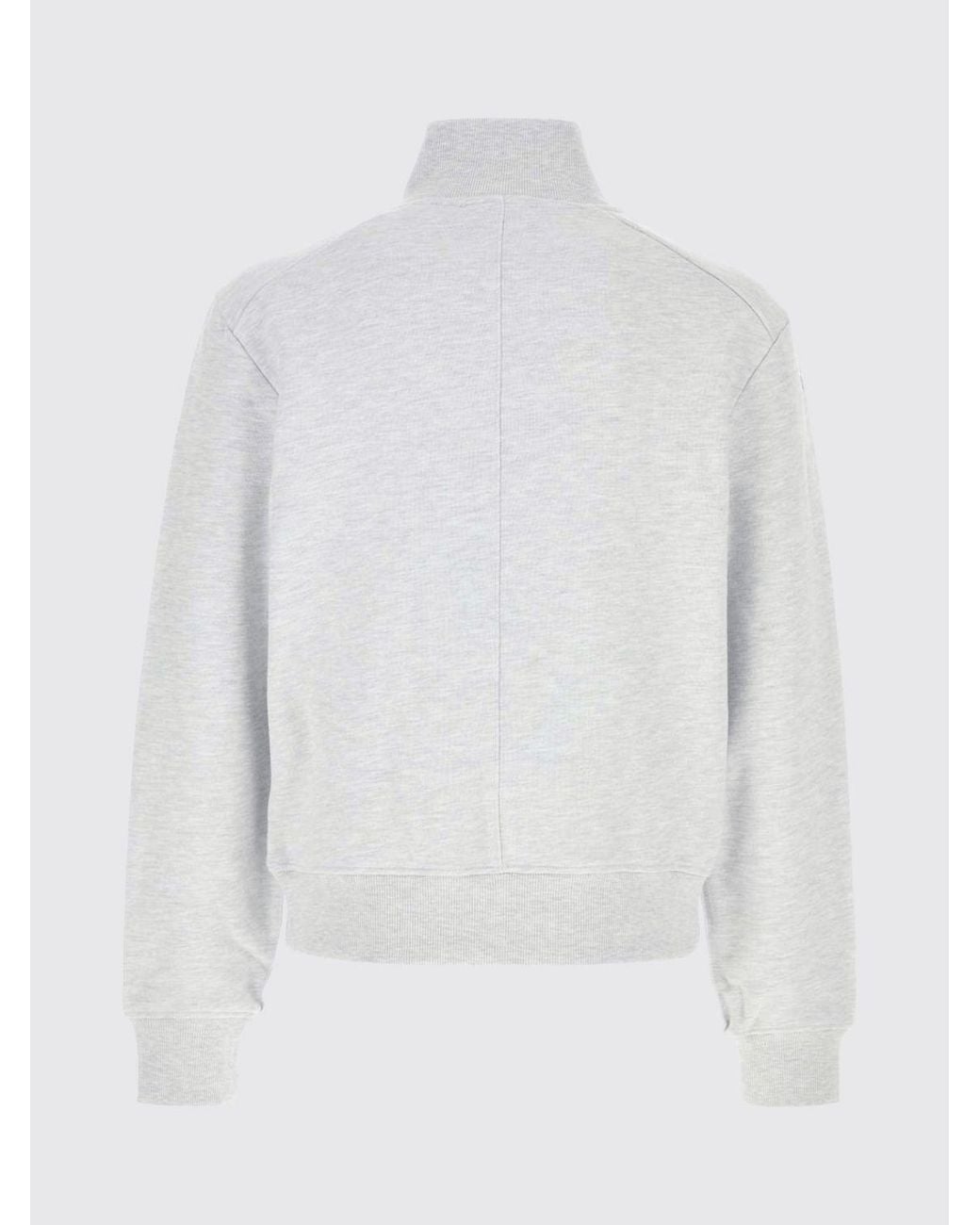 Entire studios Gray Crewneck Cotton Sweatshirt With Partial Buttoning for men
