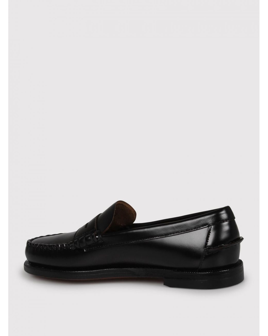 Sebago Black Classic Dan Bicolor Leather Loafers