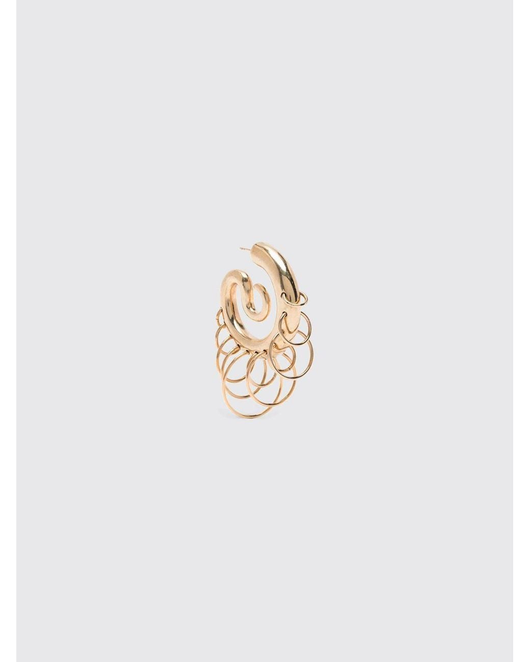 Panconesi White Serpent Chromed Brass Earrings