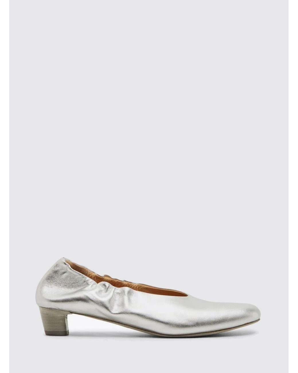 Marsèll White Laminated Leather Pumps