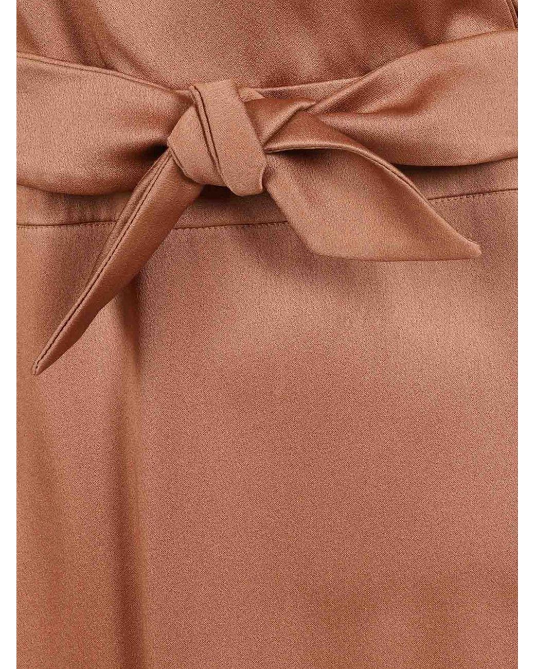 Fabiana Filippi Brown Wrap Midi Dress