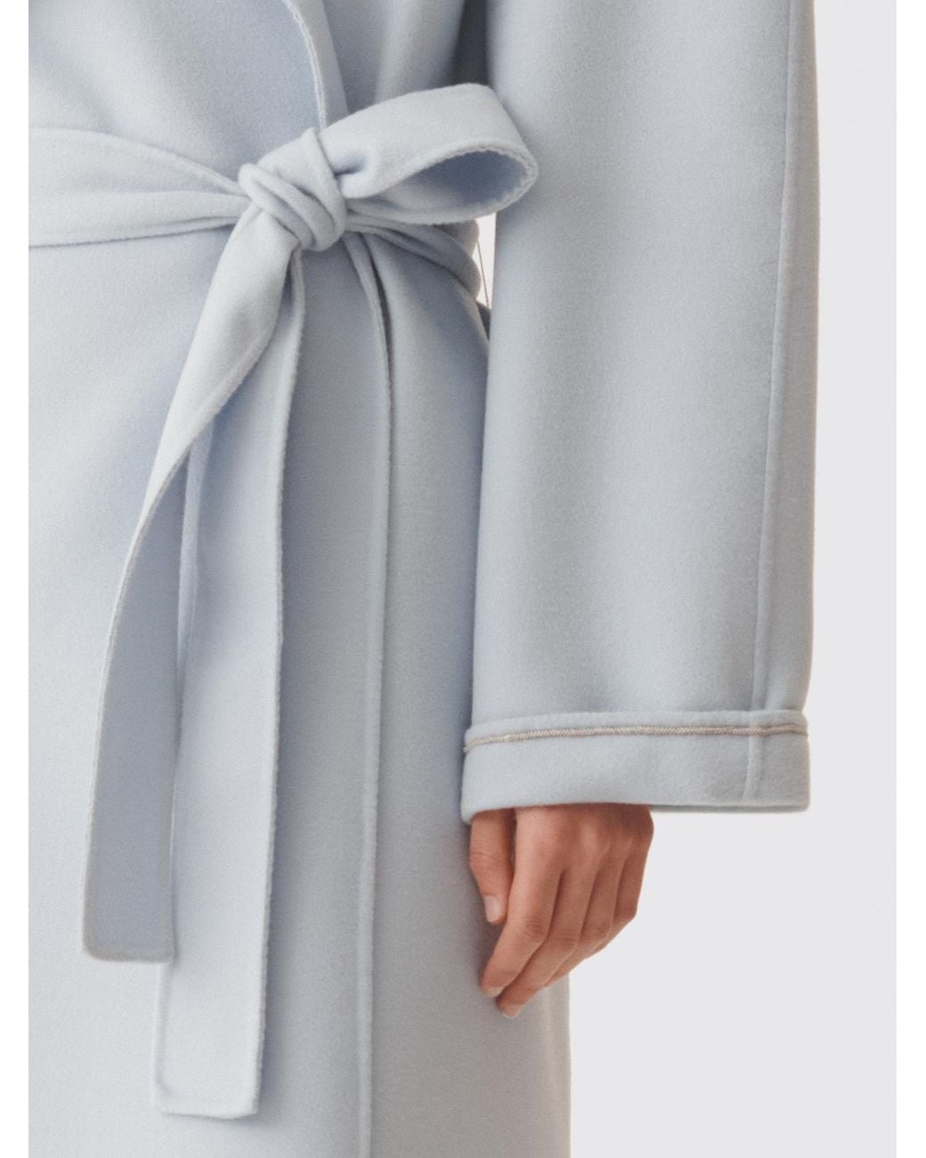Fabiana Filippi Gray Virgin Wool Coat
