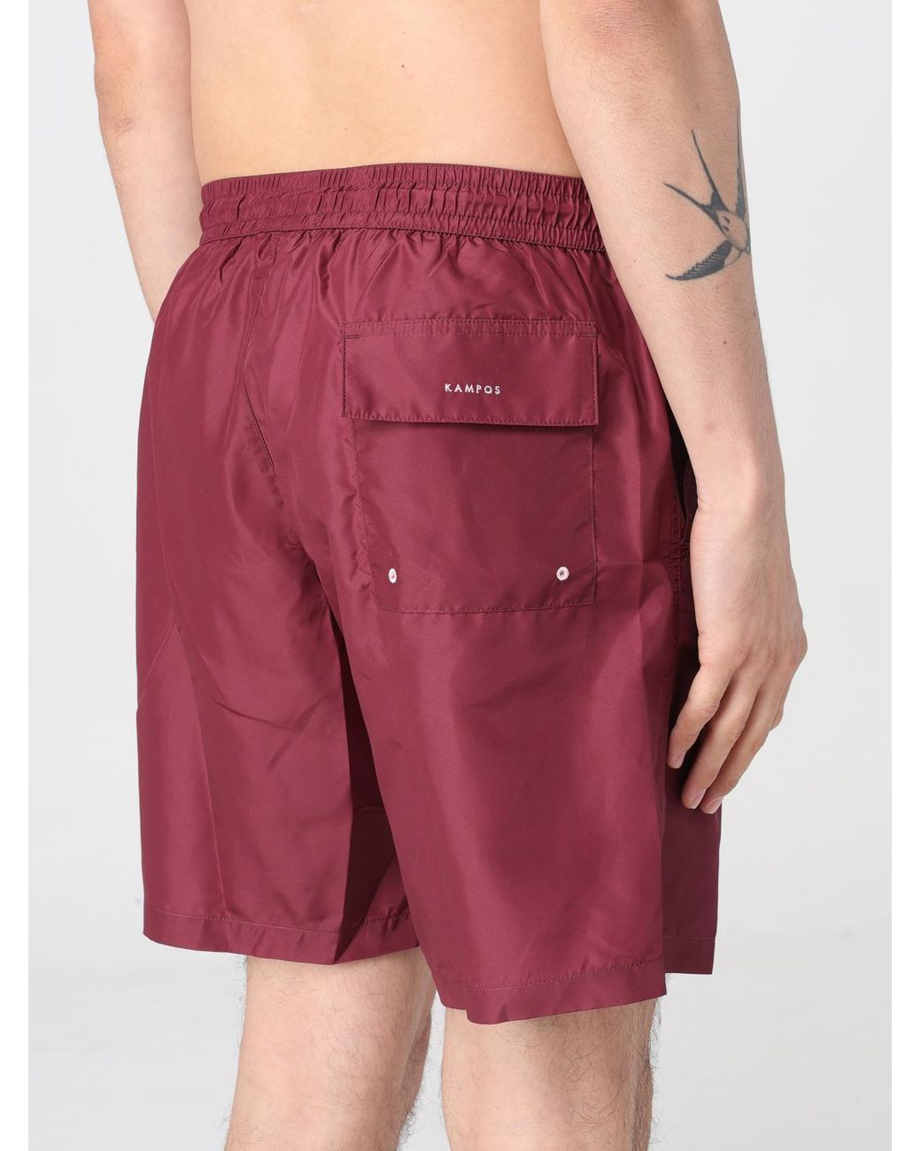 Kampos Red Polyester Swimsuit for men