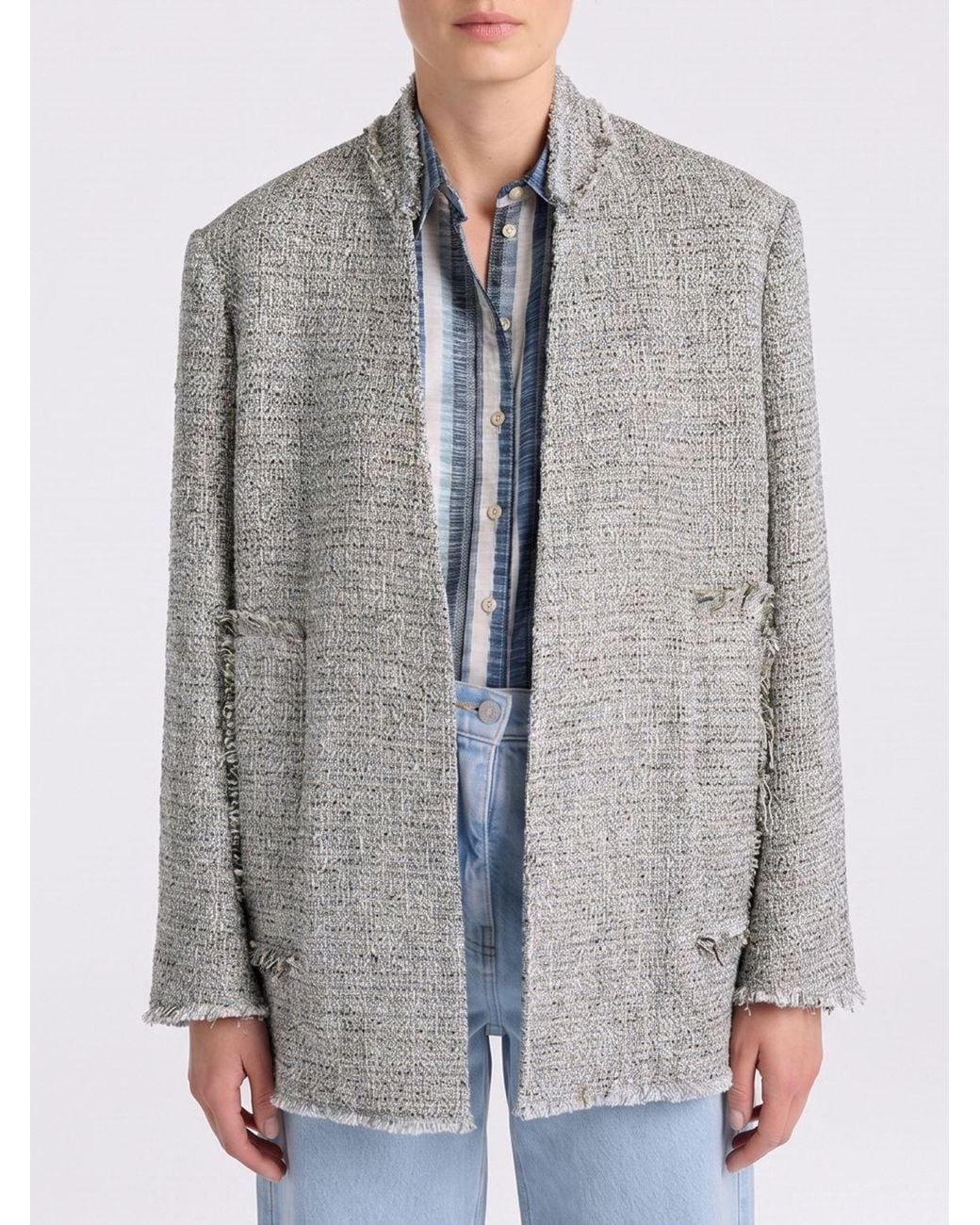 Momoní Gray MomonÌ Cotton Blend Blazer