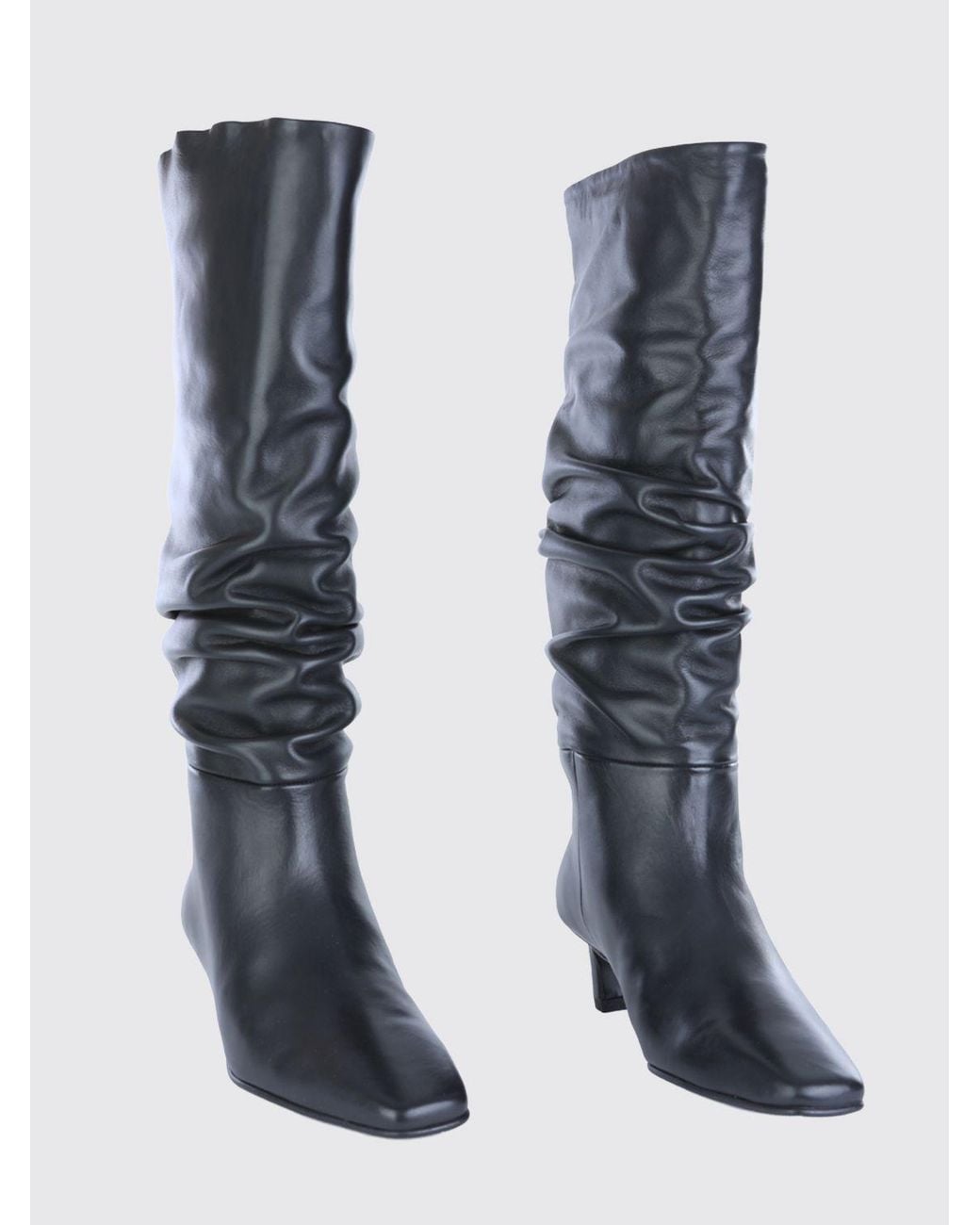 Alohas Blue Draped Knee-High Boots