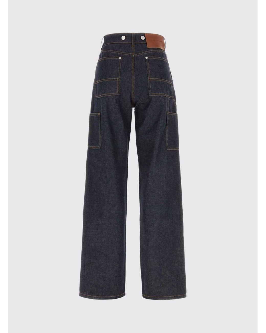 Victoria Beckham Blue High-Waisted Wide Leg Jeans