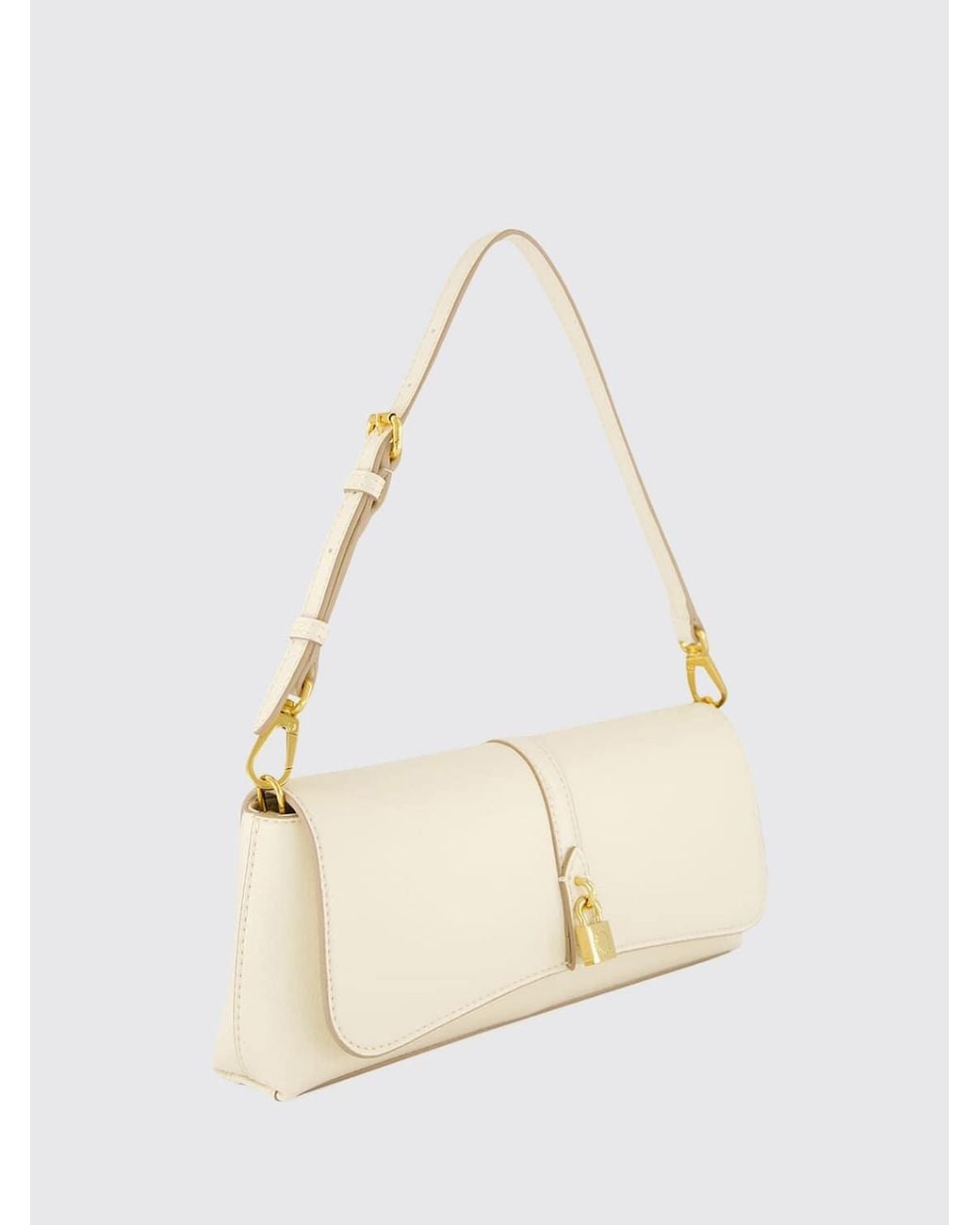 Stella McCartney Natural Ryder Vegan Nylon Shoulder Bag With Magnetic Flap Closure