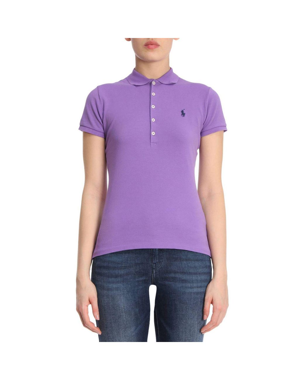 Polo Ralph Lauren Cotton T-shirt Women in Lilac (Purple) | Lyst