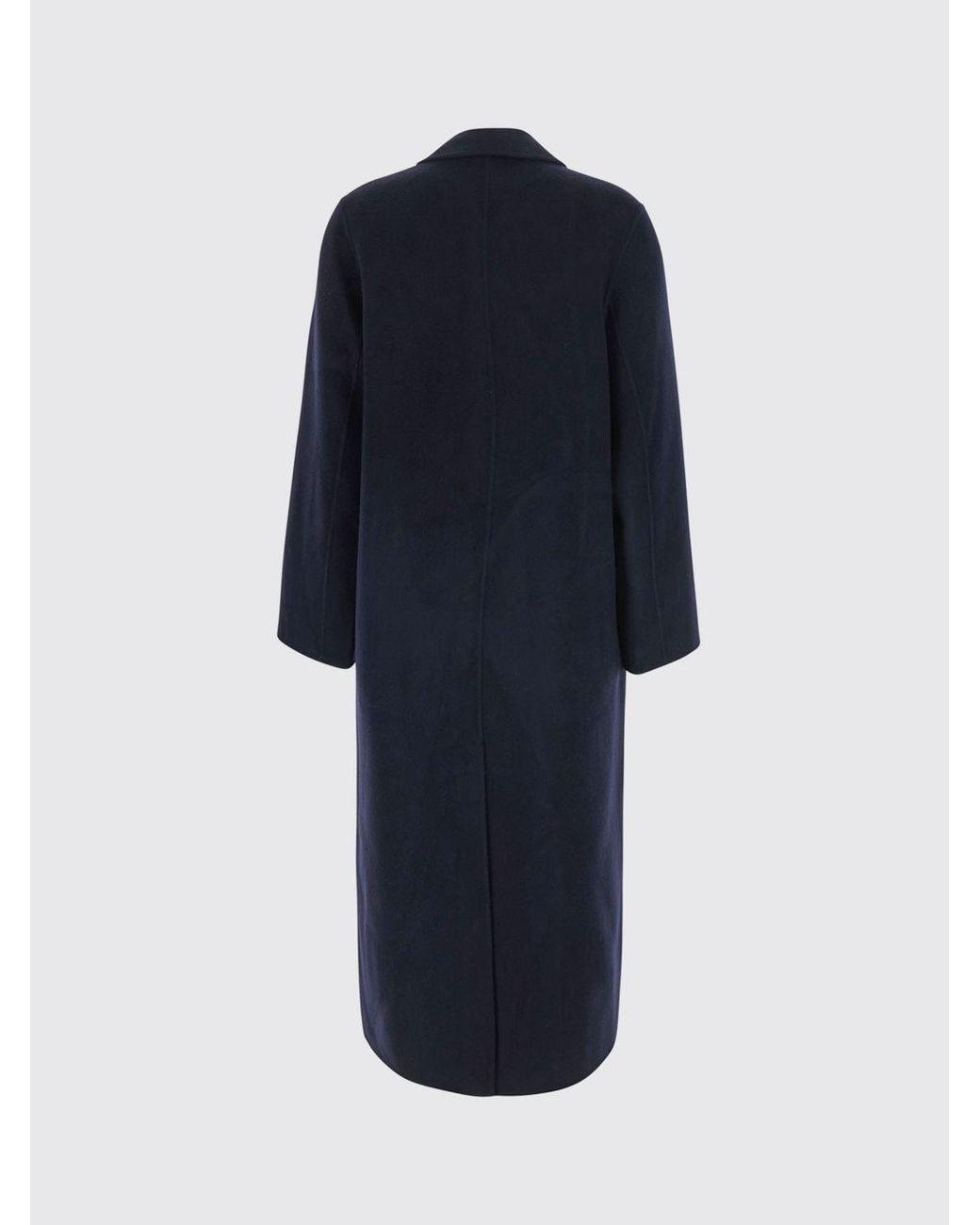 IVY & OAK Blue Double-Breasted Long Coat