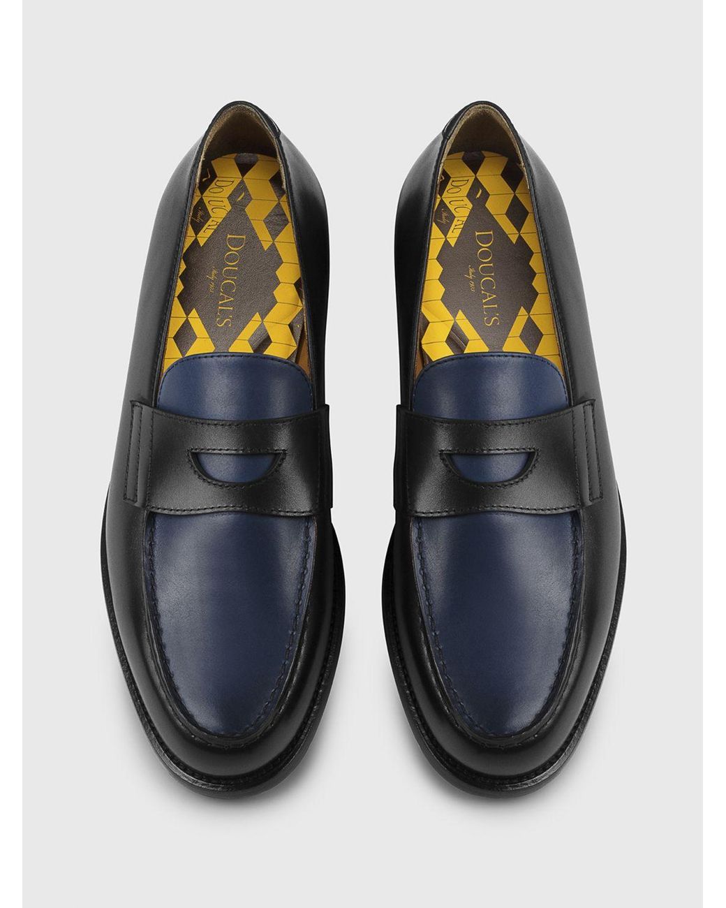 Doucal's White Leather Loafers for men