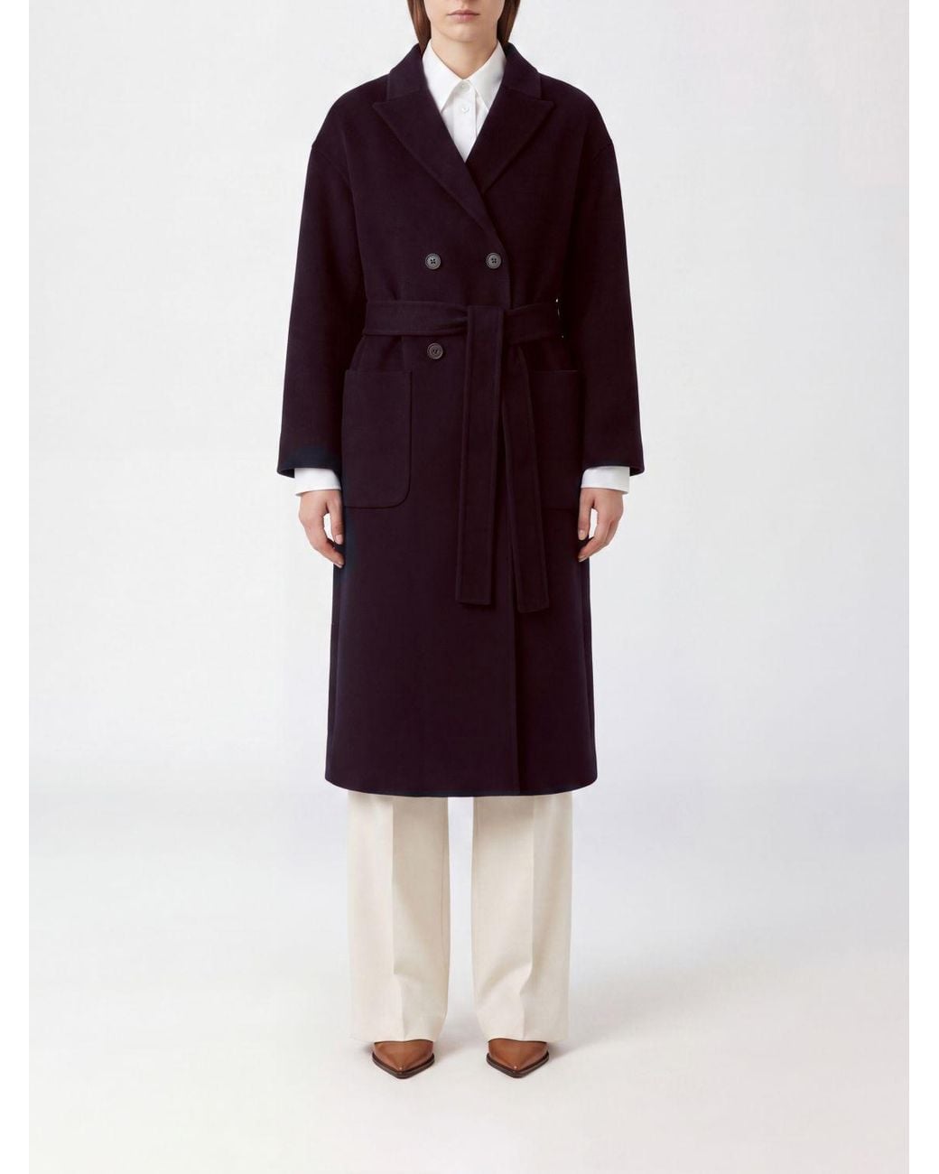 Anine Bing Red Double-Breasted Long Coat