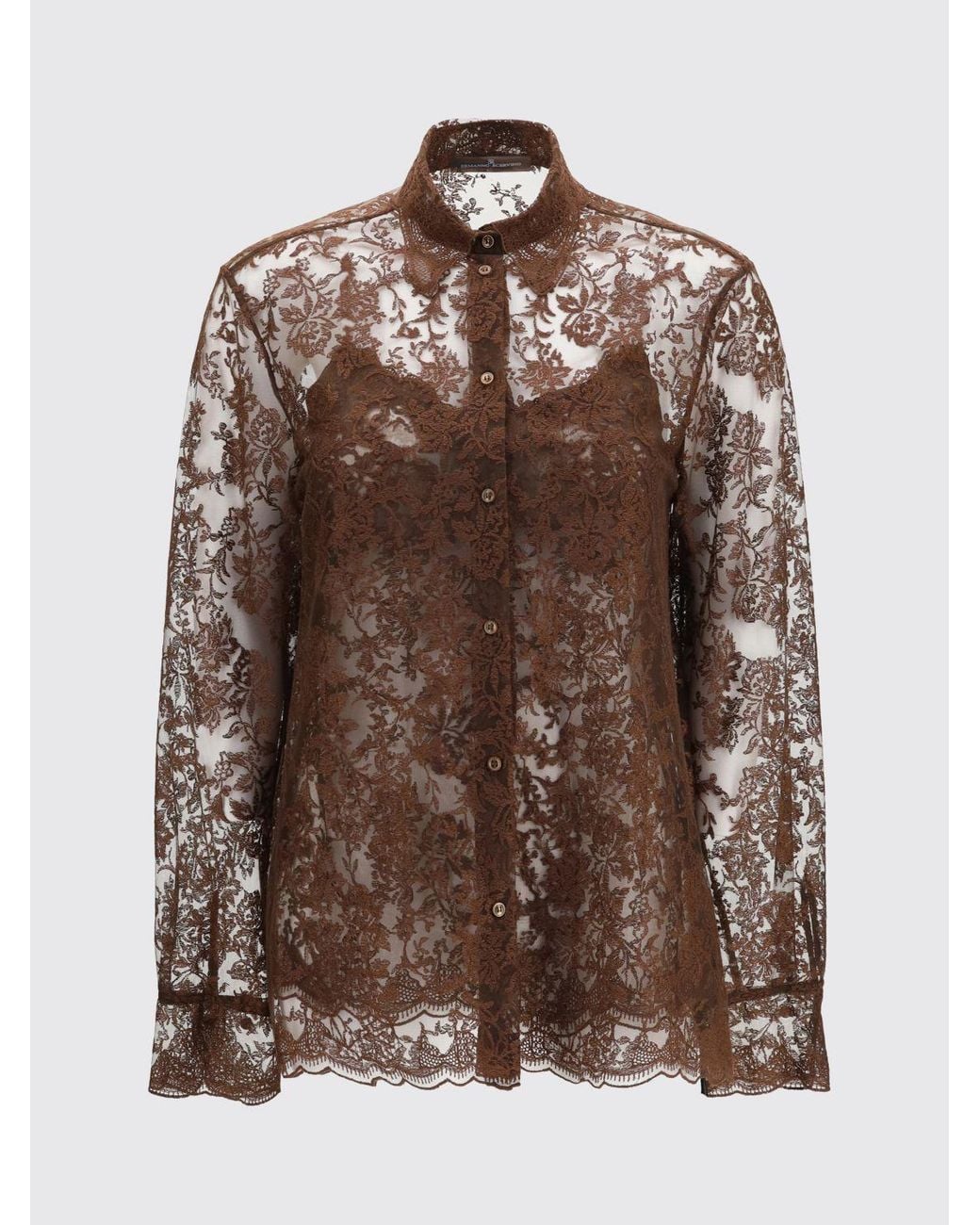 Ermanno Scervino Brown Shirt