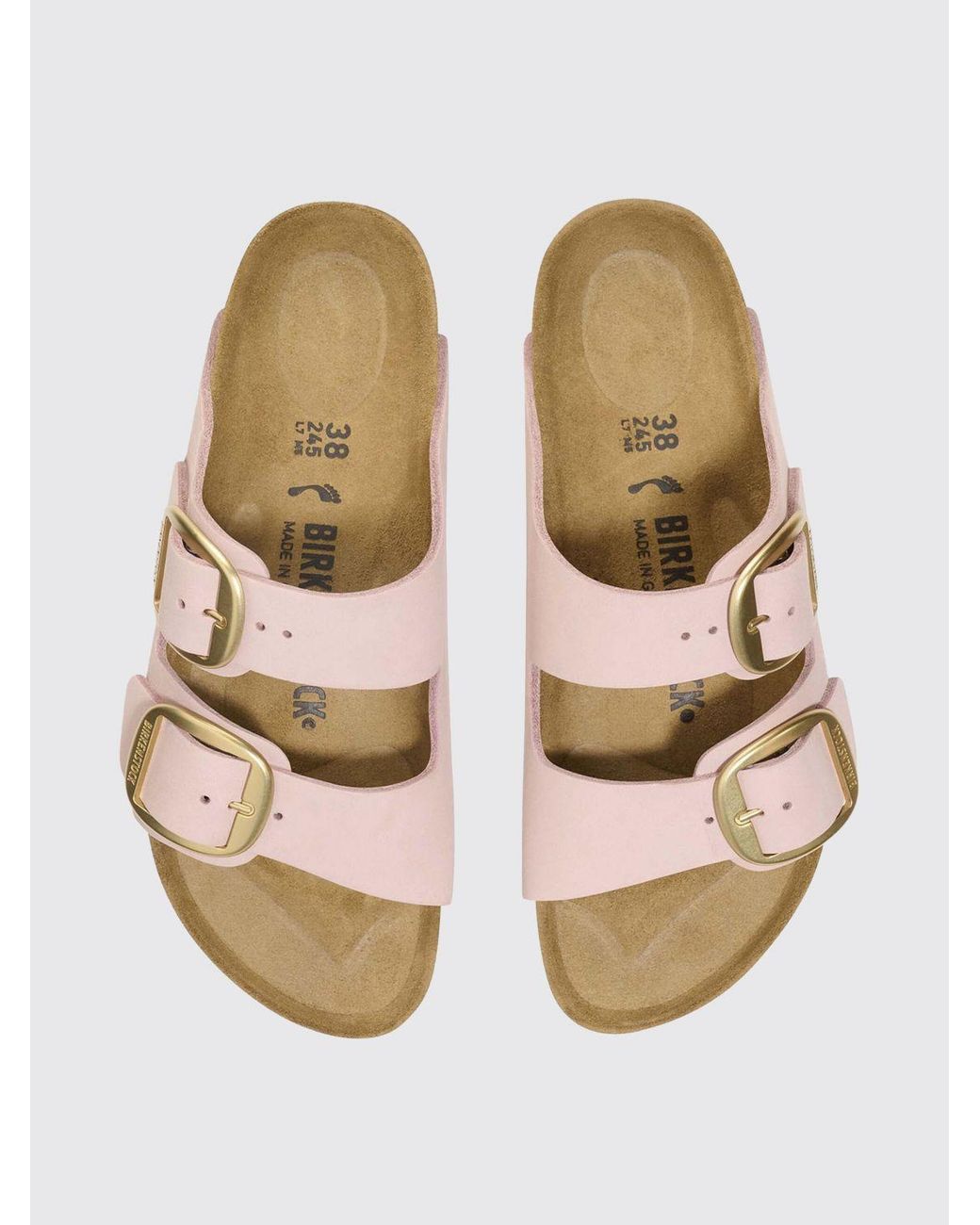 Birkenstock Pink Arizona Big Buckle Leather Sandal