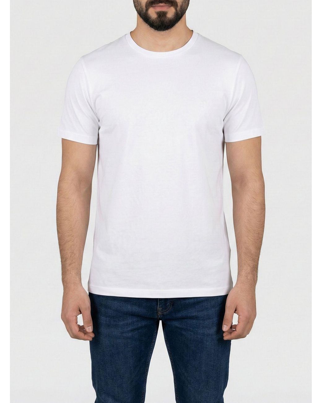 Dondup White Basic Cotton T-Shirt for men