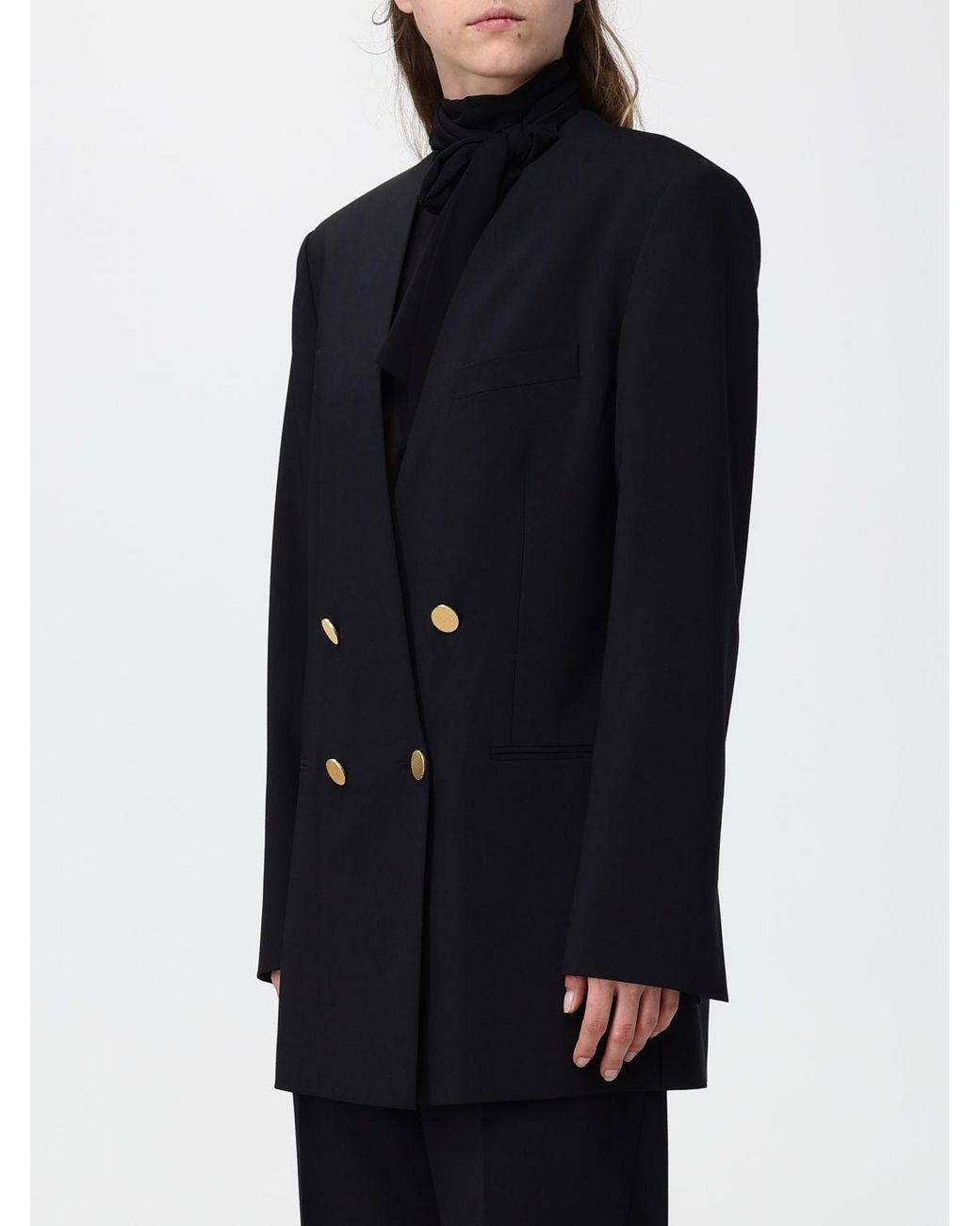 Alberta Ferretti Blue Long Double-Breasted Blazer