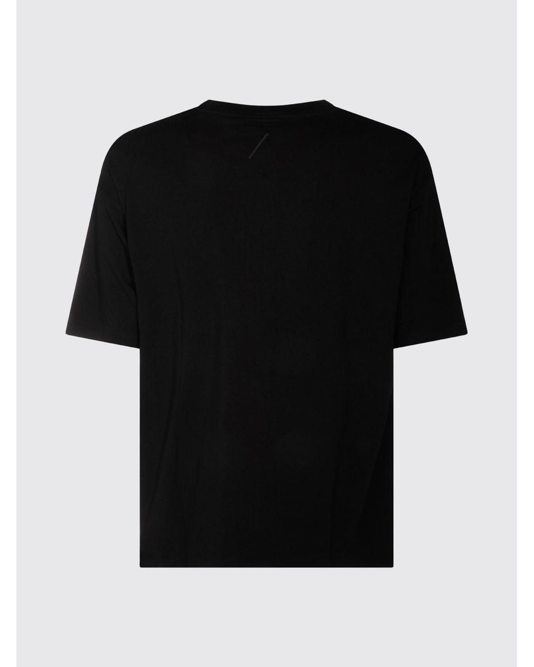 Thom Krom Black Relaxed-Fit Cotton T-Shirt With Dropped Shoulders for men