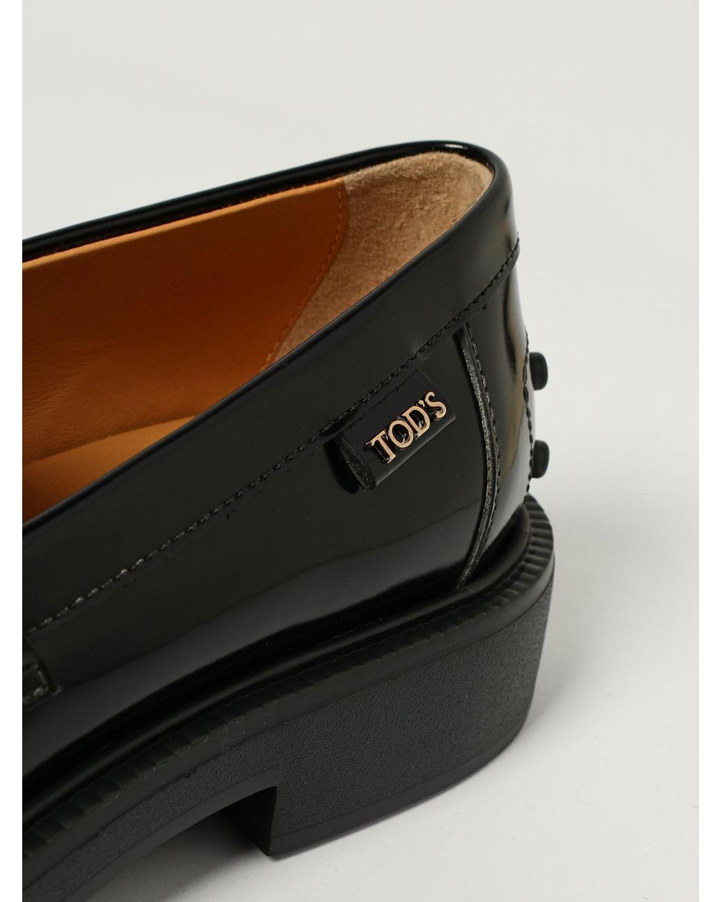 Tod's Black Brushed Leather Loafers