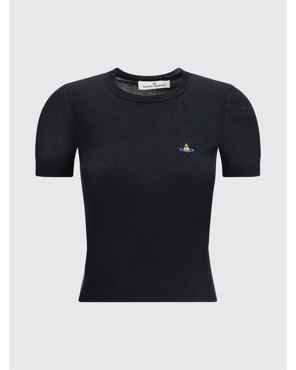 Vivienne Westwood Black Orb Logo Cotton T-Shirts
