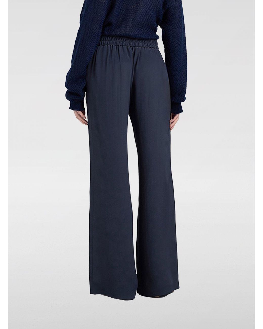 Momoní Blue Momon&Igrave High-Waisted Silk Blend Palazzo Trousers