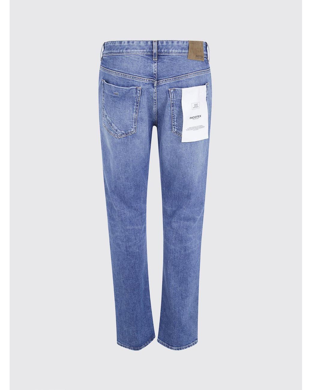 Incotex Blue Five-Pocket Straight Jeans for men