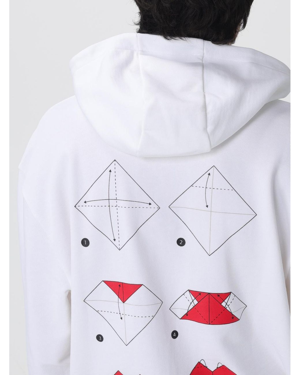 HUGO White Printed Hooded Sweatshirt for men