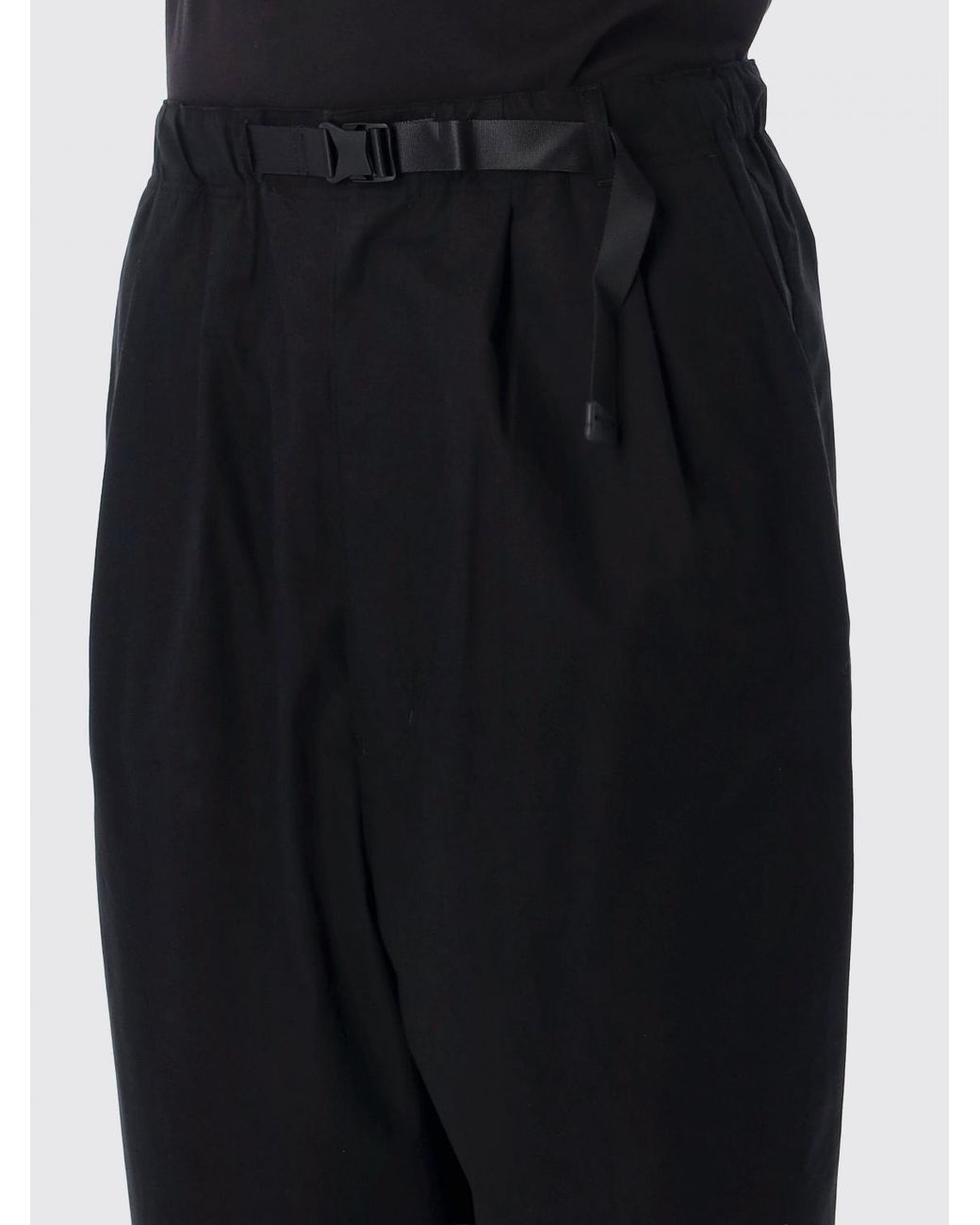 Comme des Garçons Black Comme Des GarÇ Ons Wide Leg Cotton Trousers With Pleats And Drawstring for men