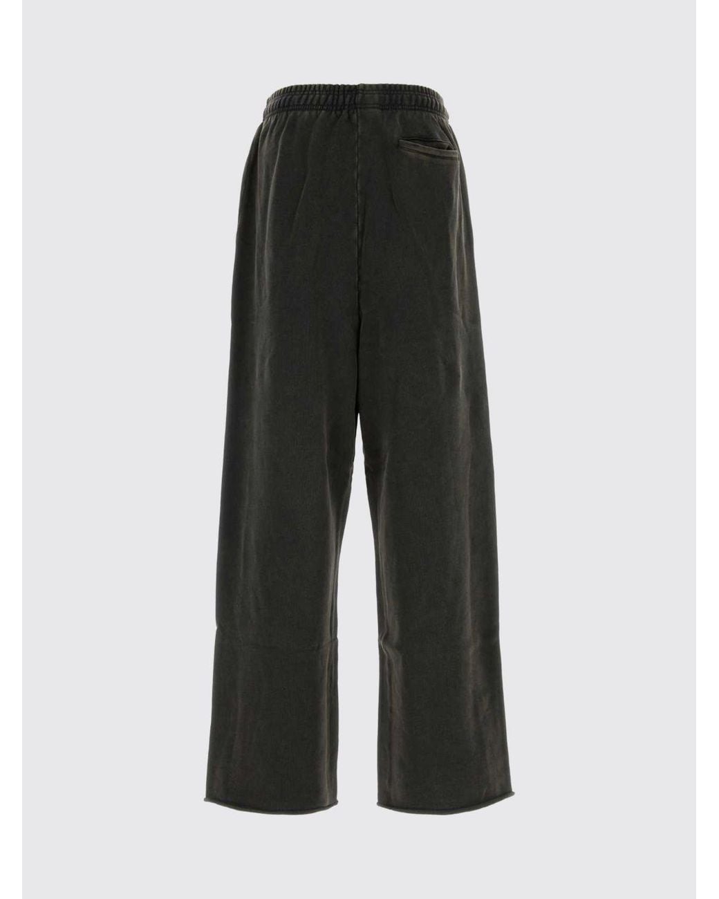 Entire studios Black Cotton Jogging Trousers With Slant Pockets for men