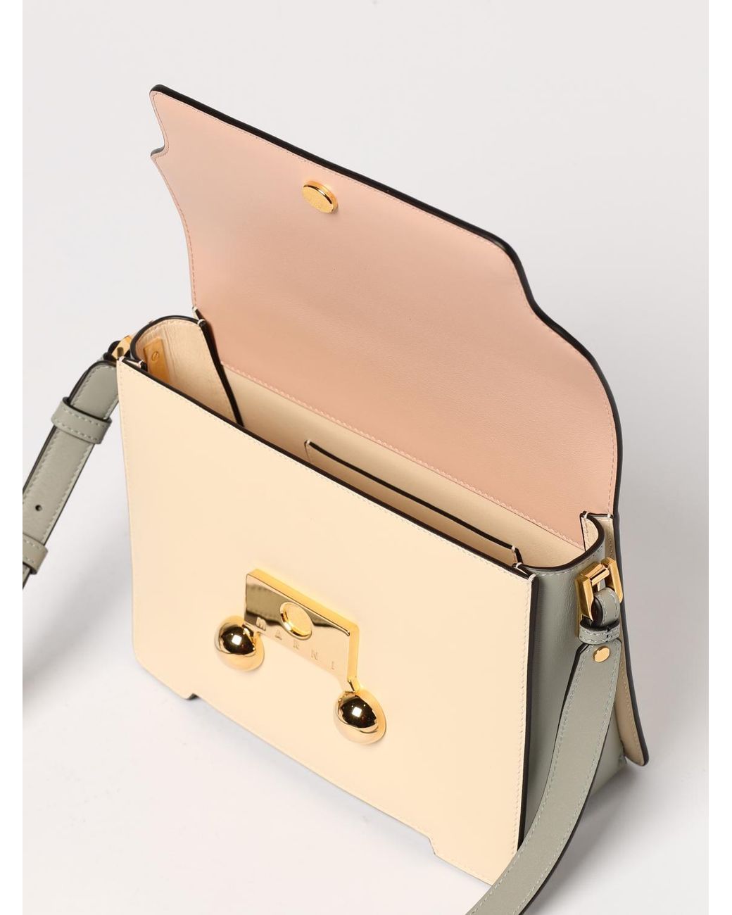 Borsa A Spalla Trunkaroo Mini di Marni in Natural