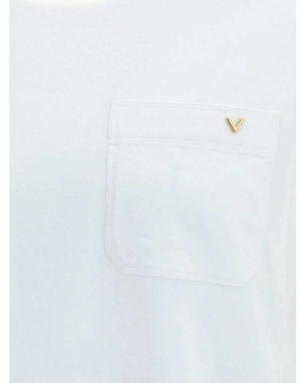 Valentino White Vlogo Cotton T-Shirt for men