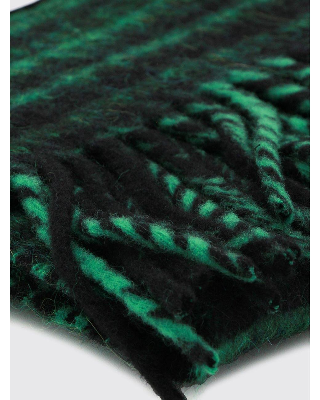 Marni Karierter Schal Aus Woll- Und Mohairmischung Mit Appliziertem Logo in Green für Herren