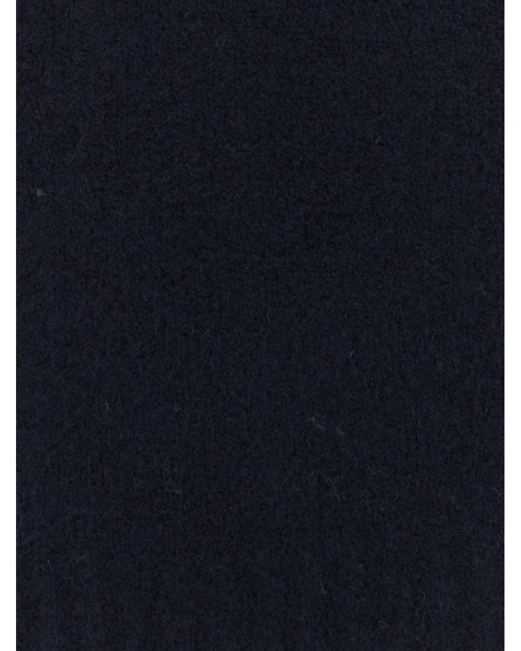 Fedeli Blue Crew-Neck Wool Blend Jumper With Long Sleeves And Ribbed Trims for men