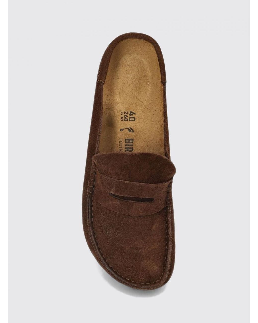 Birkenstock Brown Naples Suede Mules With Raised Seam Toe for men