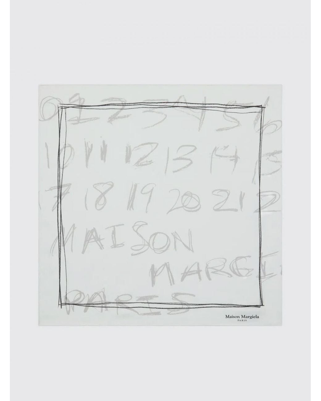 Maison Margiela Blue Printed Silk Scarf