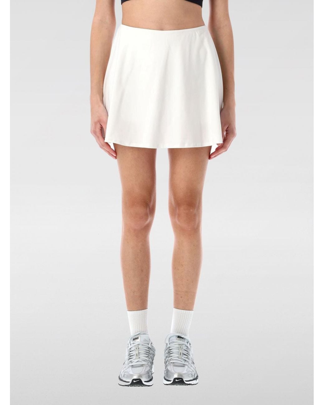 Nike White Stretch Technical Fabric Skirt