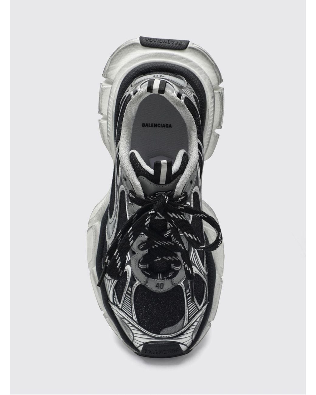 Balenciaga White 3Xl Laminated Mesh And Rubber Sneakers