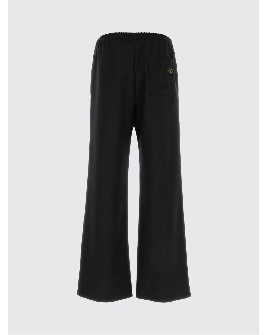 Valentino Black Crêpe Drawstring Trousers for men