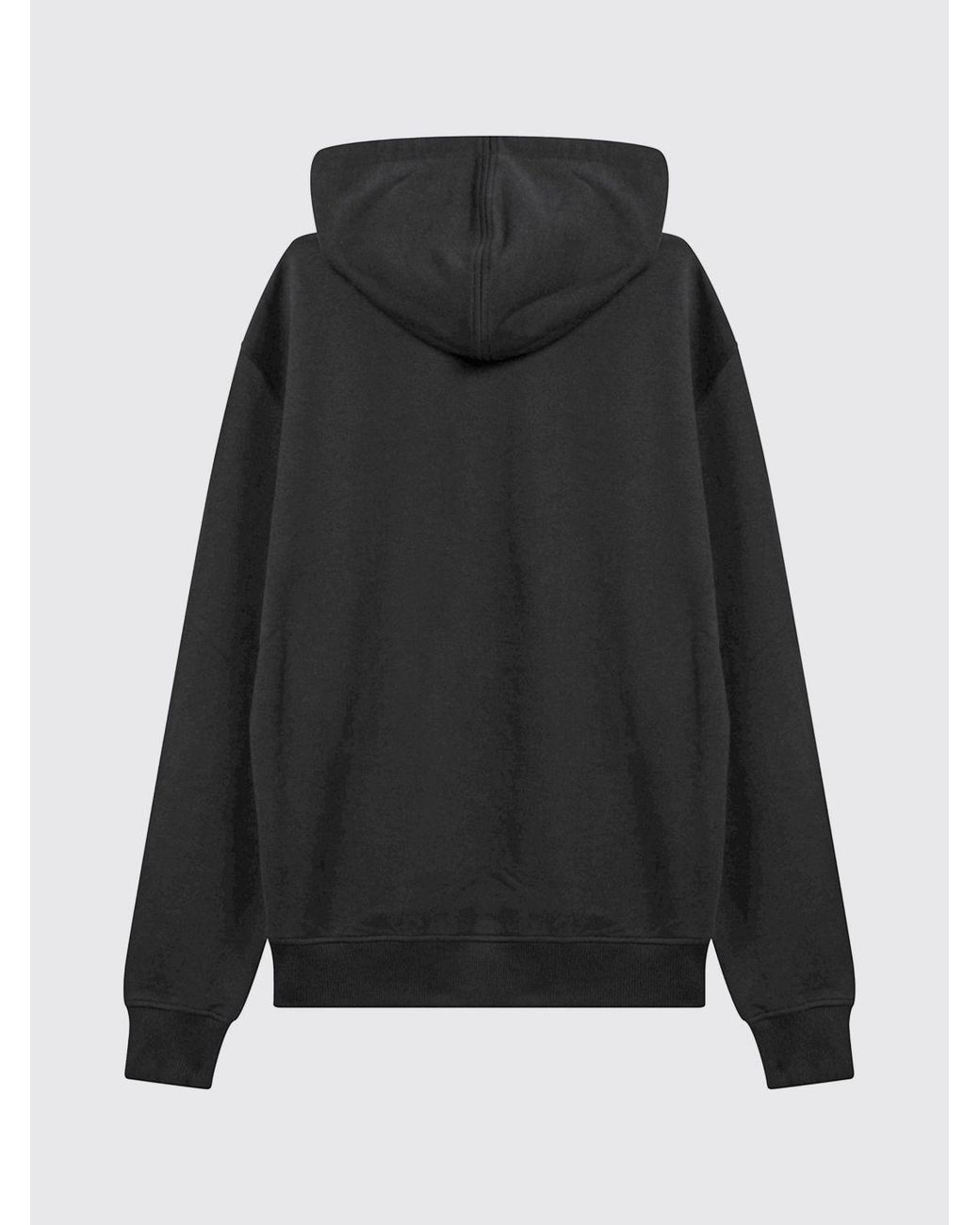 AMI Blue Cotton Hoodie With Logo for men