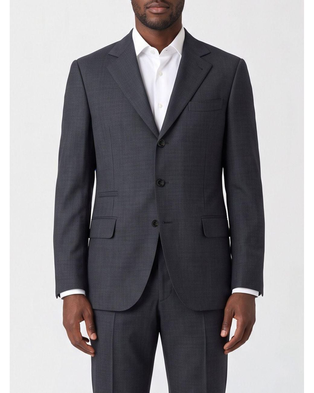 Brunello Cucinelli Blue Single-Breasted Pure Cashmere Blazer With Peak Lapels for men