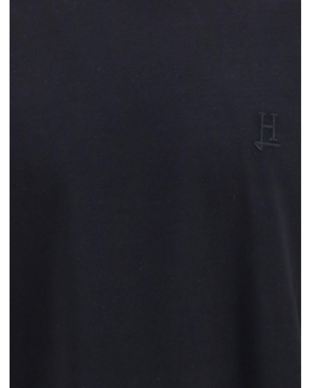 Herno Blue Relaxed Fit Pure Cotton Crewneck T-Shirt for men