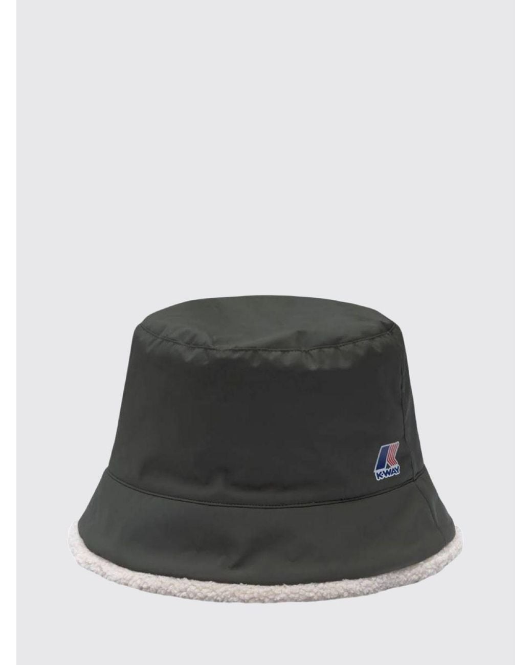 K-Way Black Waterproof Nylon Bucket Hat With Contrast Logo