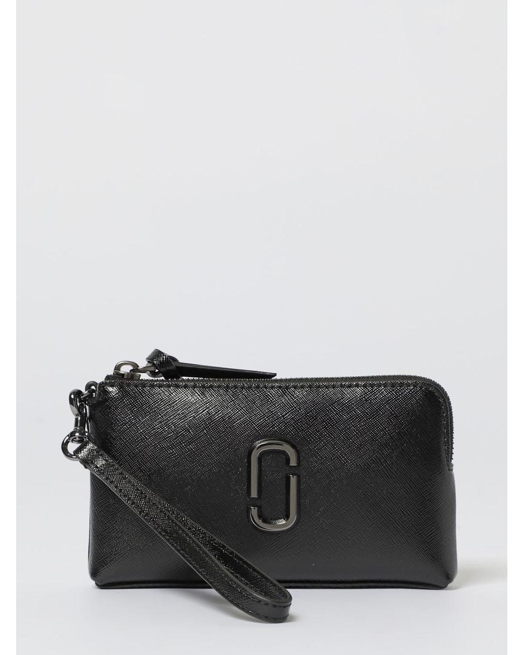 Marc Jacobs Black The Snapshot Wristlet Saffiano Leather Clutch