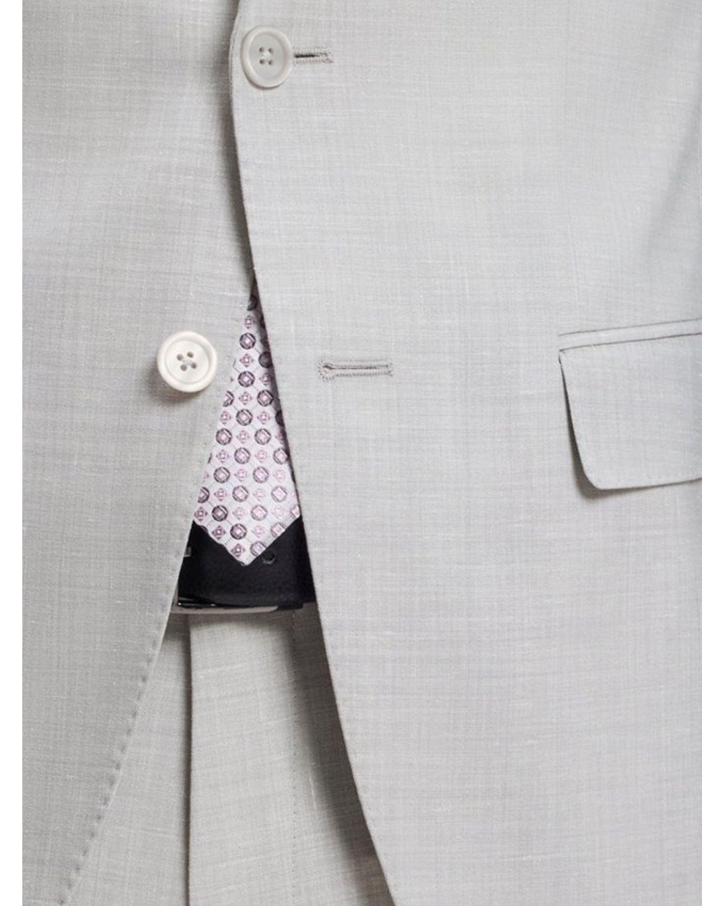 Boss Gray Single Breasted Suit for men