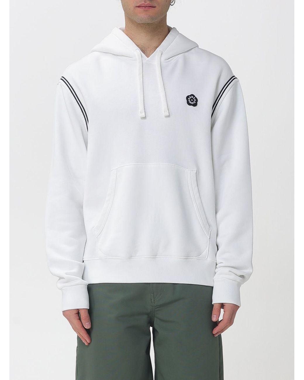 KENZO Gray Cotton Hoodie With Boke Flower 2.0 for men