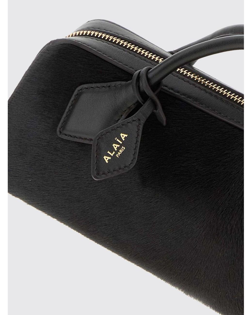 Alaïa Black Le Teckel Pony-Hair Effect Calfskin Handbag