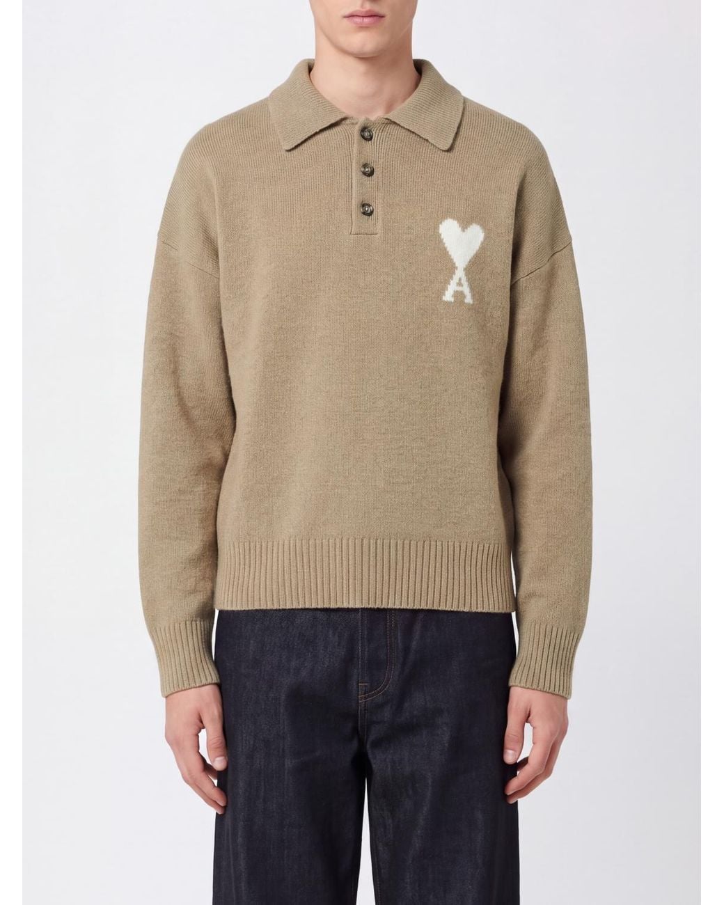 AMI Natural Polo Shirt for men