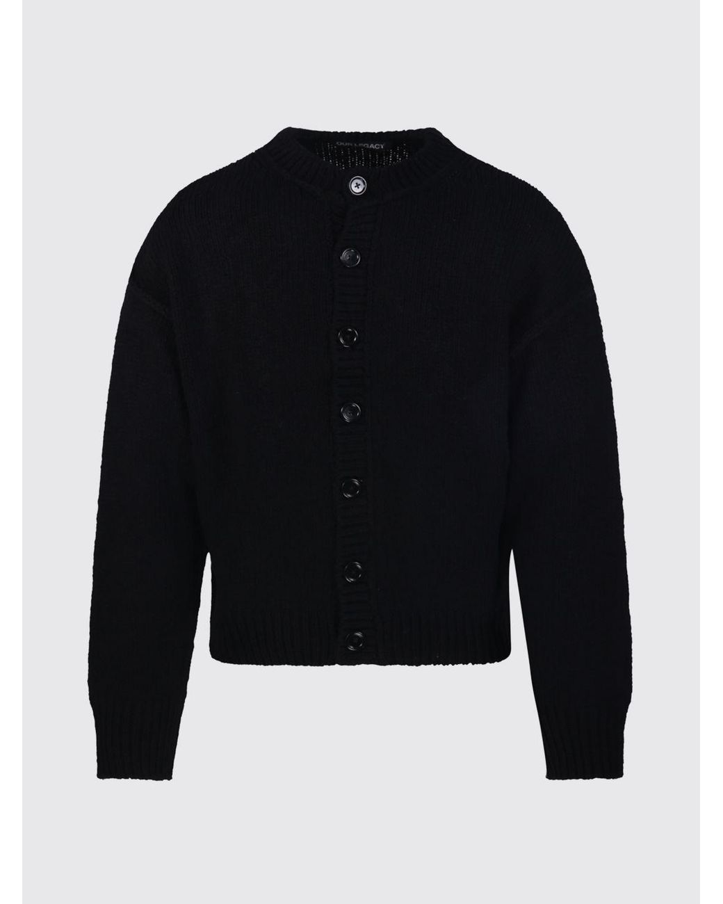 Our Legacy Blue Relaxed Fit Crewneck Cardigan for men